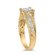 Bids.com 14K Yellow Gold 1.0 Cttw Princess Composite Diamond Engagement Ring (G-H Color, VS1-VS2 Clarity) - Size 7 Rings