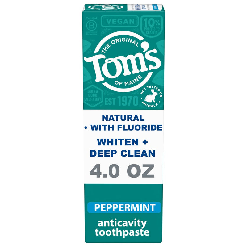 Tom's of Maine Tom's of Maine Whiten Plus Deep Clean Whitening Toothpaste With Peppermint Flavor Toothpaste
