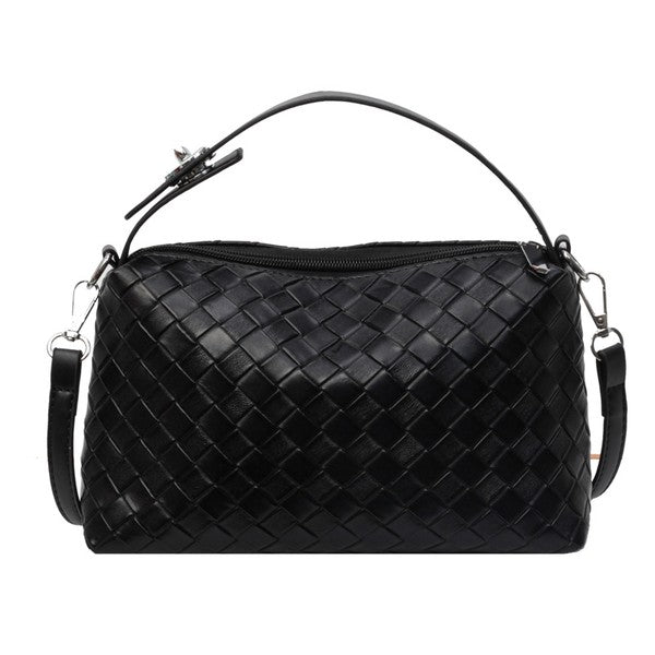 Convertible Woven Crossbody Handbag