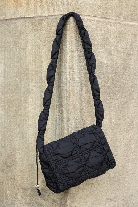 Quilted Puffer Foldover Crossbody