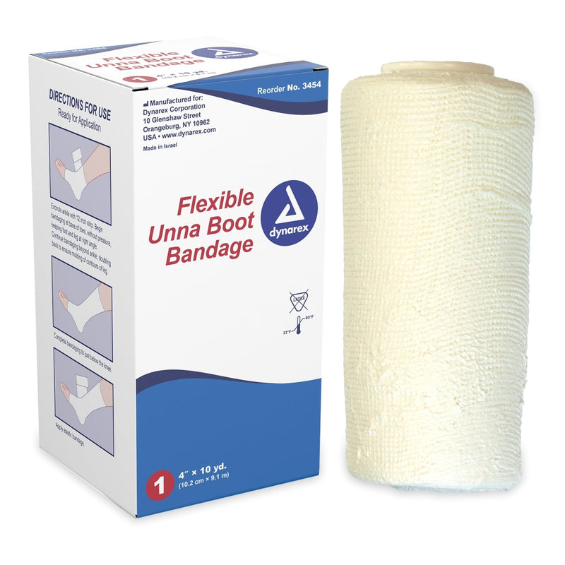 Dynarex Dynarex Unna Boot Flexible Non-Sterile Bandage 4"X10Yd First Aid