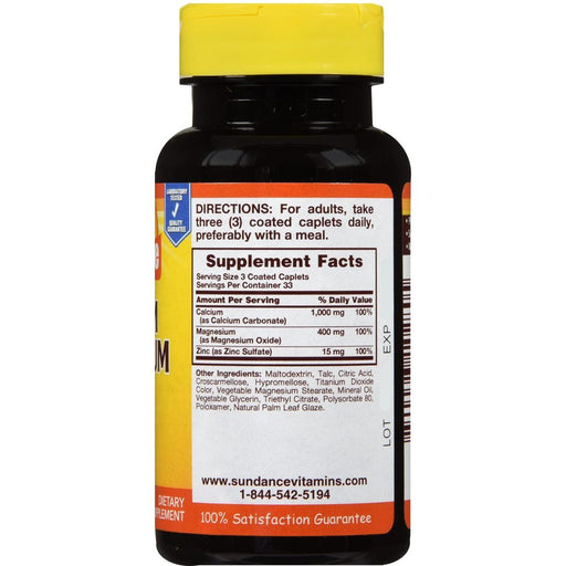 Sundance Sundance Calcium 600 Mg + Vitamin D3 800 IU - 200 Coated Caplets Vitamins & Supplements