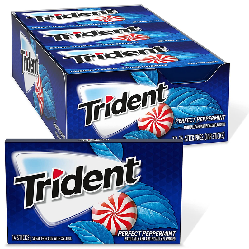 Trident Trident Sugar Free Gum Perfect Peppermint 12ct Box Candy & Chocolate White Smoke
