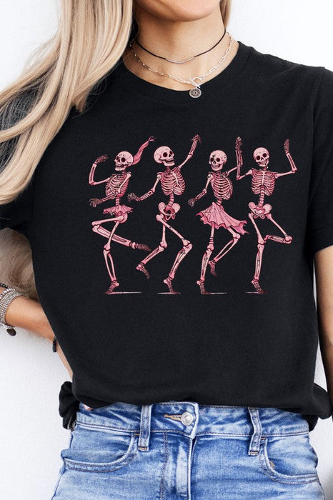 Funny Skeleton Dancing Halloween Graphic Tee