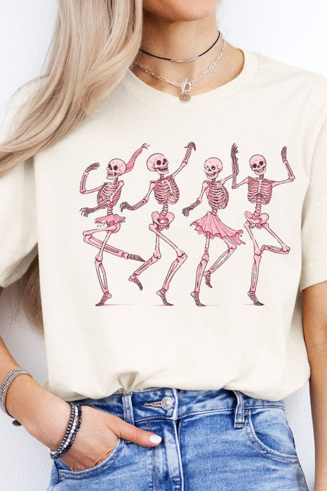 Funny Skeleton Dancing Halloween Graphic Tee