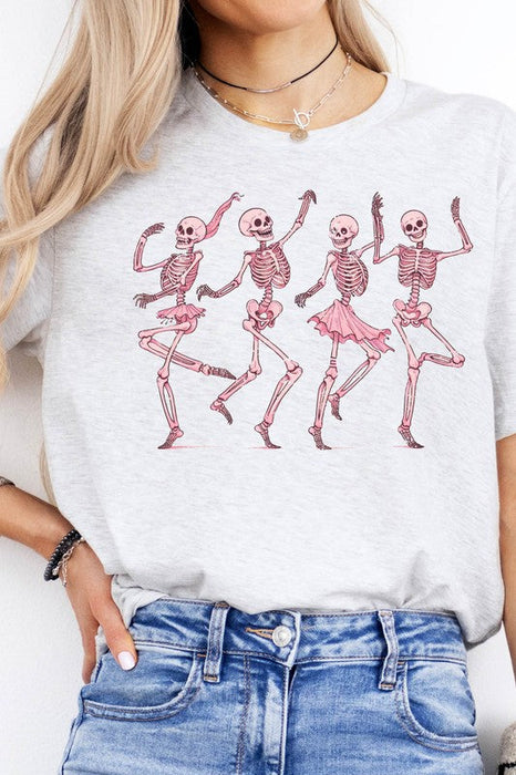 Funny Skeleton Dancing Halloween Graphic Tee