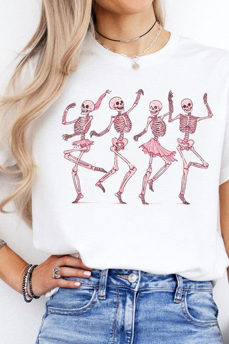 Funny Skeleton Dancing Halloween Graphic Tee