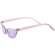 zeroUV Retro Women's Translucent Thin Cat Eye Color Tone Sunglasses C663 Sunglasses