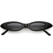 zeroUV Women's Retro 90's Thin Color Tone Cat Eye Sunglasses C662 Sunglasses