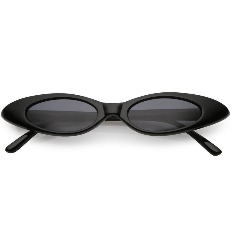 zeroUV Women's Retro 90's Thin Color Tone Cat Eye Sunglasses C662 Sunglasses