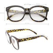 zeroUV Oversize Round Indie Horned Rim Clear Lens Glasses C612 Sunglasses