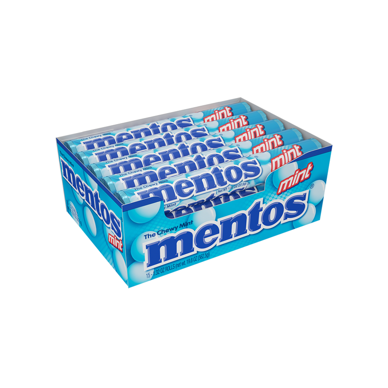 Mentos Mentos Mint Chewy Candy Rolls, 15 Count (Pack of 15) Candy & Chocolate
