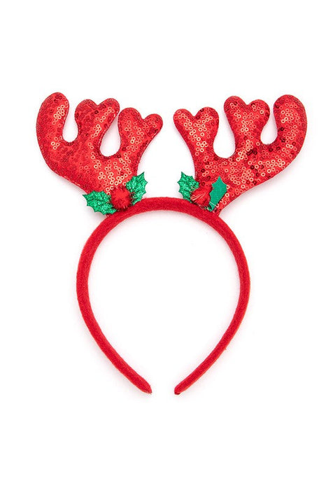 Sequins Christmas Reindeer Headband Set