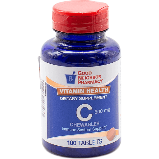 Good Neighbor Pharmacy Good Neighbor Pharmacy GNP Vitamin C 500 MG Orange Chewables- 100 Tablets Vitamins & Supplements