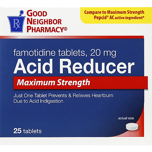 GNP GNP Acid Reducer 20 Mg Maximum Strength 25 Tabs Folder Tabs