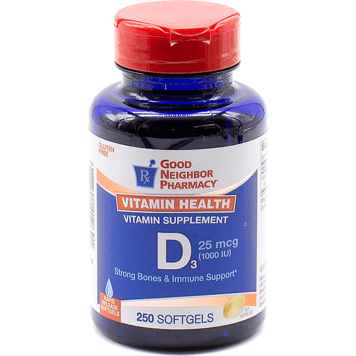 Good Neighbor Pharmacy Good Neighbor Pharmacy GNP Vitamin D 1000iu Softgel Caps 250 Vitamins & Supplements
