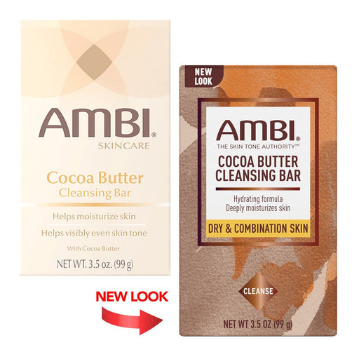Ambi Skin Care AMBI® Skincare Cocoa Butter Cleansing Bar (3.5 Oz) Bar Soap White Smoke
