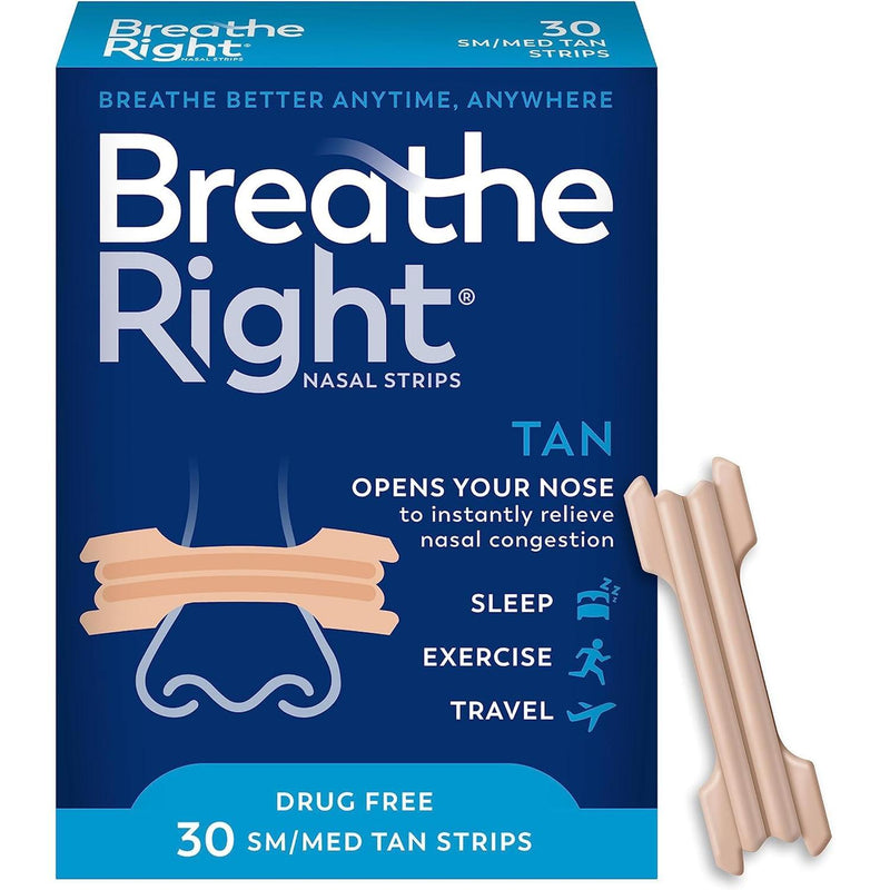 Breathe Right Breathe Right Nasal Strips Original Tan Small/Medium Health & Beauty