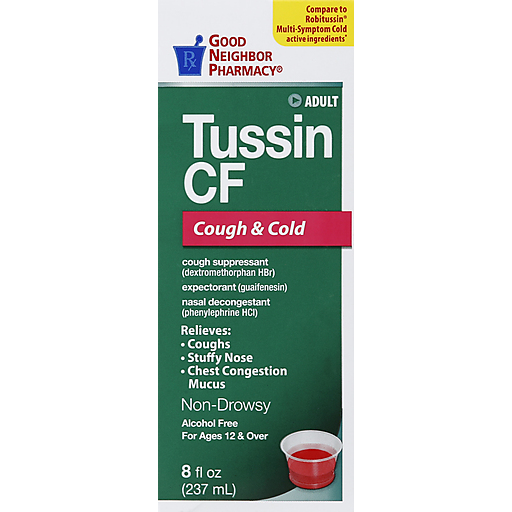 Good Neighbor Pharmacy Good Neighbor Pharmacy GNP Tussin CF Liquid 8 Oz Liquid & Frozen Eggs Dark Slate Gray