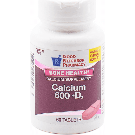 Good Neighbor Pharmacy Good Neighbor Pharmacy GNP Calcium Plus + D3 600 Mg, 60 Tablets Vitamins & Supplements