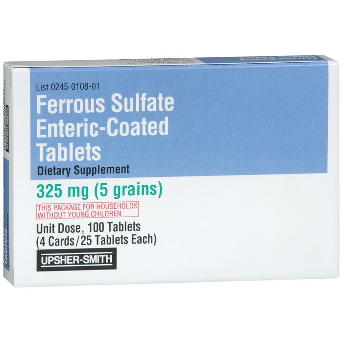 Upsher-Smith Upsher-Smith Ferrous Sulfate, Enteric Coated Tablets, 325mg - 100 Tablets Vitamins & Supplements
