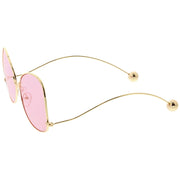 zeroUV Women's Retro Oversize Butterfly Shape Color Tone Lens Sunglasses C443 Sunglasses