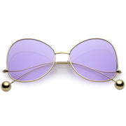 zeroUV Women's Retro Oversize Butterfly Shape Color Tone Lens Sunglasses C443 Sunglasses
