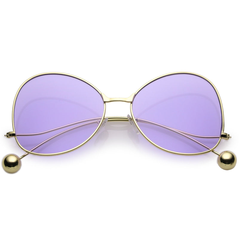 zeroUV Women's Retro Oversize Butterfly Shape Color Tone Lens Sunglasses C443 Sunglasses