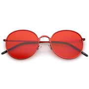 zeroUV Retro Fashion Round Color Tone Colors Flat Lens Sunglasses C437 Sunglasses