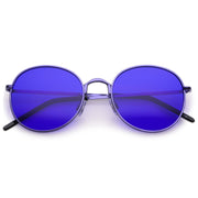 zeroUV Retro Fashion Round Color Tone Colors Flat Lens Sunglasses C437 Sunglasses