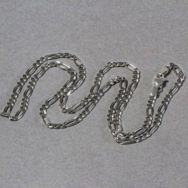 Bids.com 3.0mm 14k White Gold Solid Figaro Chain Necklaces
