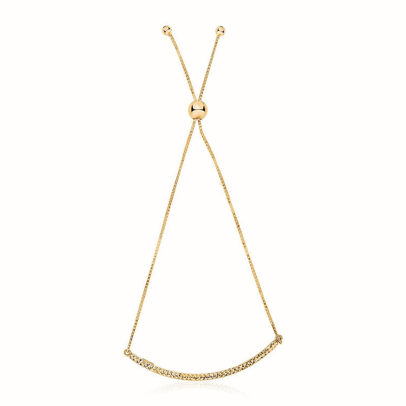 Bids.com 14k Yellow Gold Chain Bar Lariat Style Bracelet Bracelets