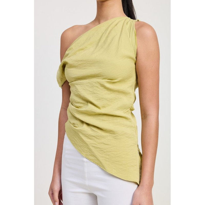 ASYMMETRICAL SHOULDER TUNIC TOP