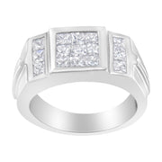 Bids.com Men's 14K White Gold Diamond Cluster Ring (2 cttw, G-H Color, SI1-SI2 Clarity) Rings