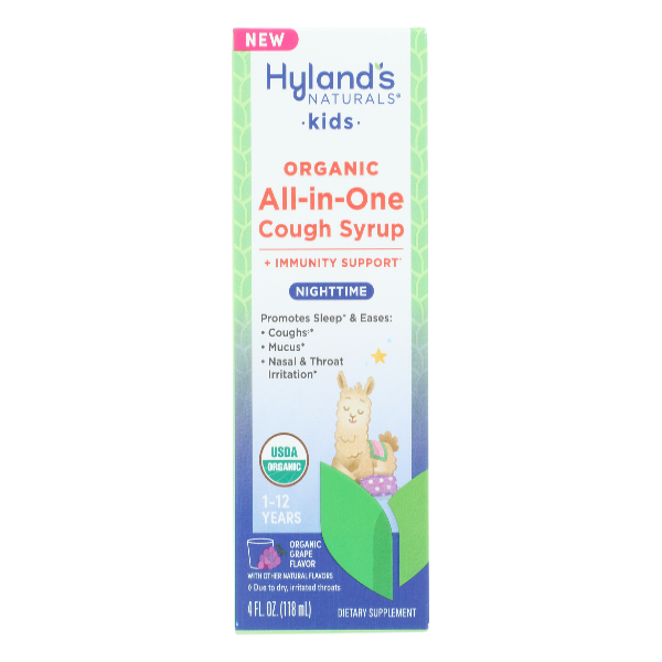 Hyland's Hyland's  Naturals Kids  Organic  Cough Syrup  Nighttime Grape 4Oz Vitamins & Supplements