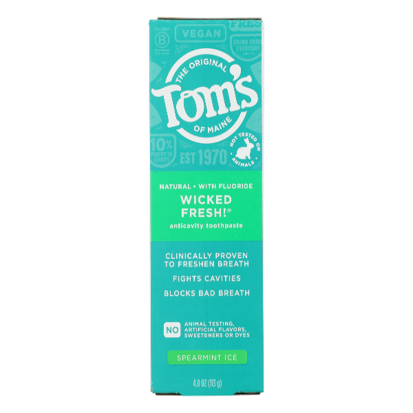 Tom's of Maine Tom's of Maine Wicked Fresh Spearmint Ice Toothpaste, 4 Oz Toothpaste