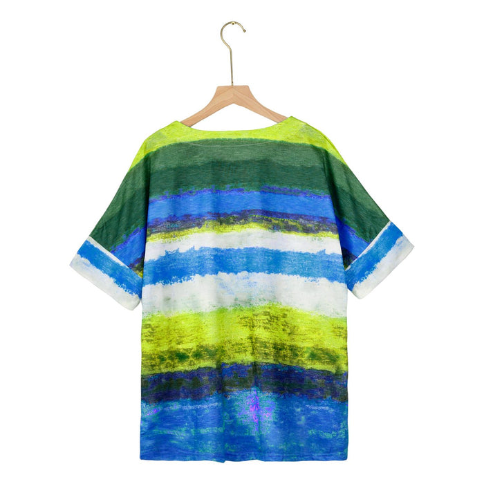 Color Block Round Neck Half Sleeve T-Shirt