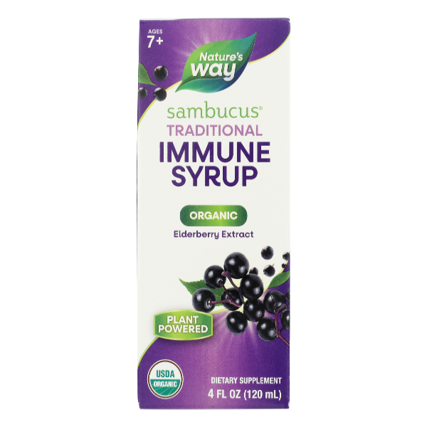 Nature's Way Nature's Way Organic Sambucus - Elderberry Syrup - 4 Fl Oz Vitamins & Supplements Seashell