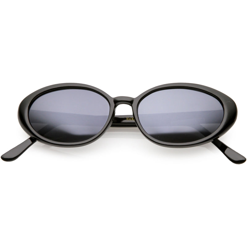 zeroUV Women's Retro True Vintage Round Oval Mirrored Lens Sunglasses C654 Sunglasses