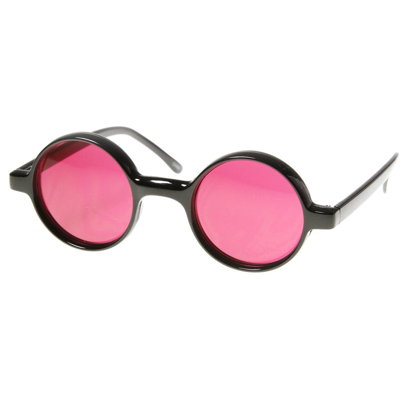zeroUV Small Retro Round Lennon Style Color Lens Sunglasses 8631 Sunglasses