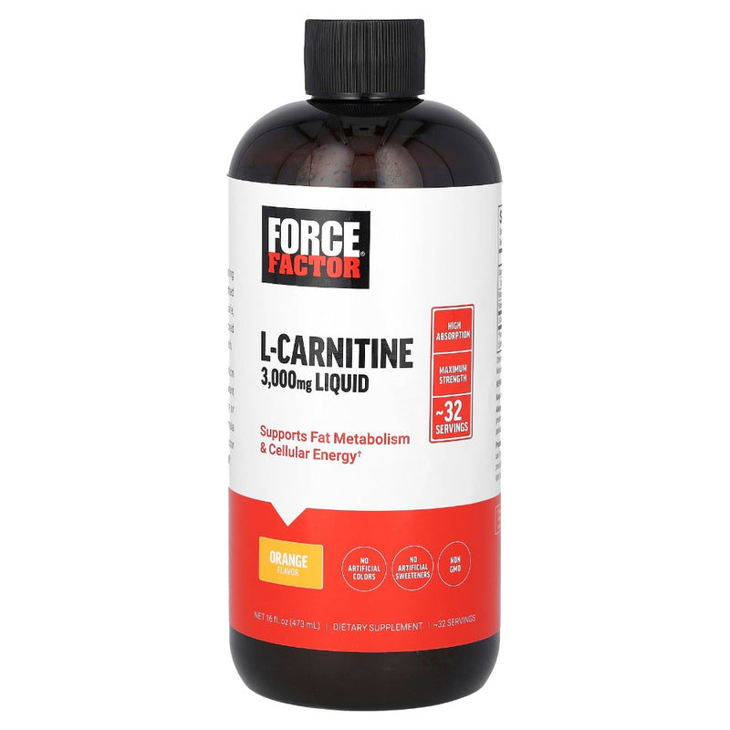 Force Factor L-Carnitine Lq 473 Ml Orng 32 Sv Vitamins & Supplements