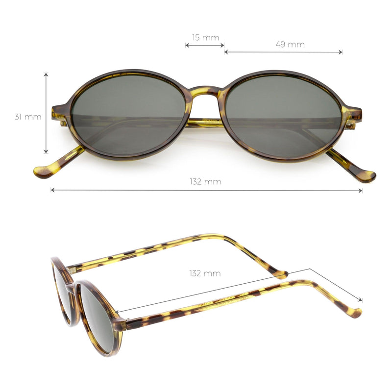 zeroUV Indie Dapper True Vintage Round Oval Sunglasses C655 Sunglasses