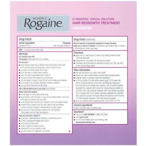 Rogaine Rogaine For Women Hair Regrowth Treatment 3- 2 Ounce Bottles Hair Loss Treatments