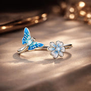 Bids.com 925 Sterling Silver Opal Nanometer Stone Plated Platinum Ring Rings