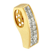 Bids.com 14K Yellow Gold 1 1/2 cttw Princess Cut Diamond Greek Column Pendant Necklace (G-H, VS1-VS2) Necklaces