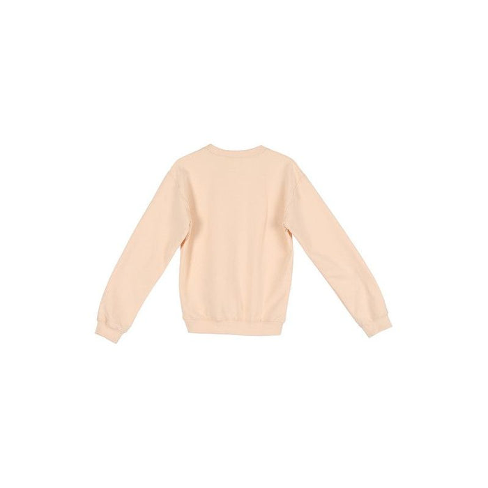 Cream Sweat Shirt With Embo