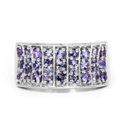 Bids.com 1.23 Carat Genuine Tanzanite .925 Sterling Silver Ring Rings