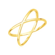 Bids.com 14k Yellow Gold Polished X Profile Ring Rings
