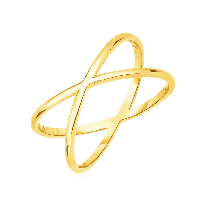 Bids.com 14k Yellow Gold Polished X Profile Ring Rings