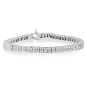 Bids.com 14K White Gold Princess Cut Diamond Bracelet (1.00 cttw, H-I Color, SI1-SI2 Clarity) Bracelets